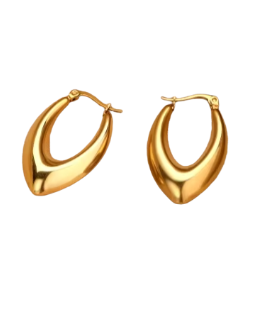 Sculpted Teardrop Hoops