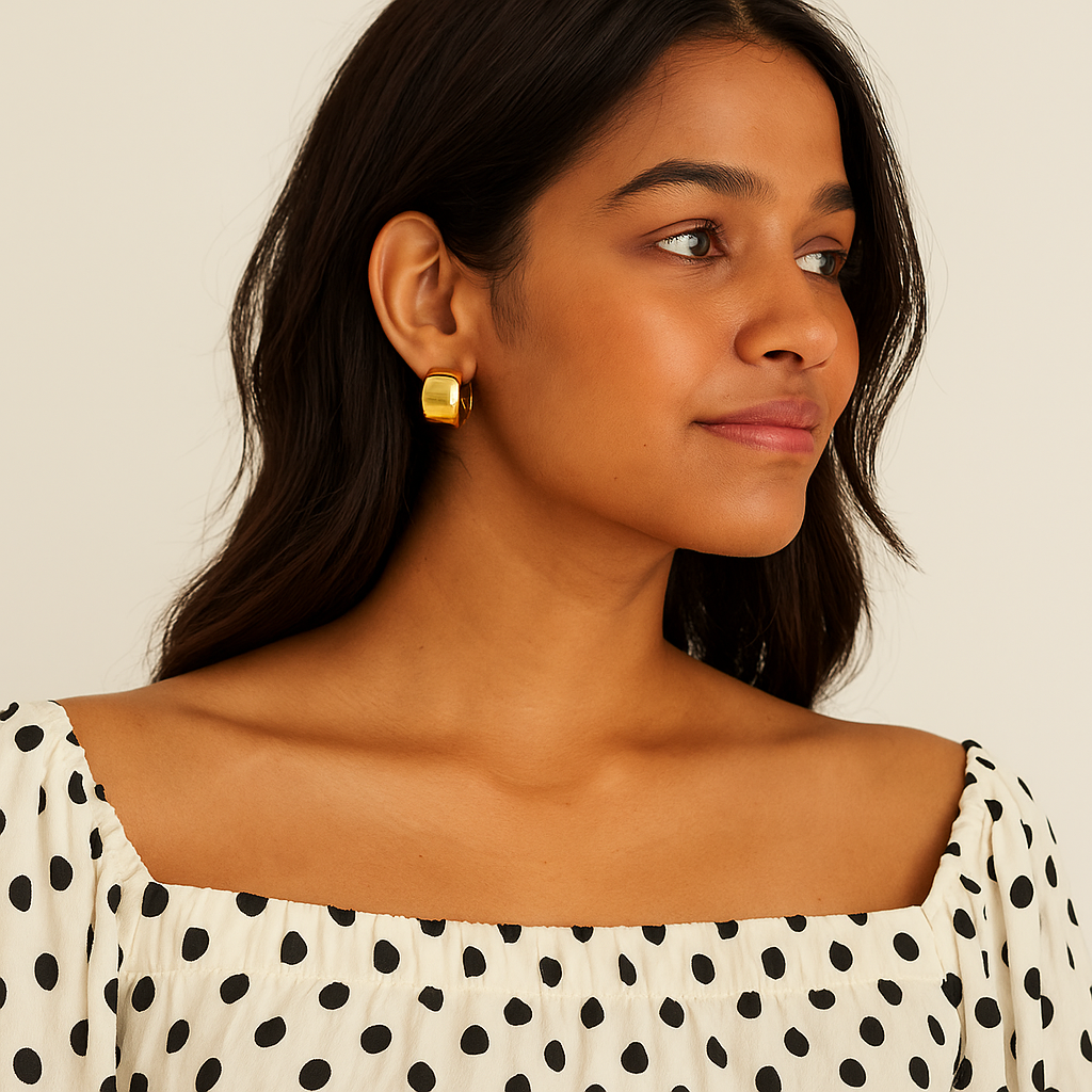 Sculpted Wide Hoops
