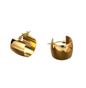 Sculpted Wide Hoops