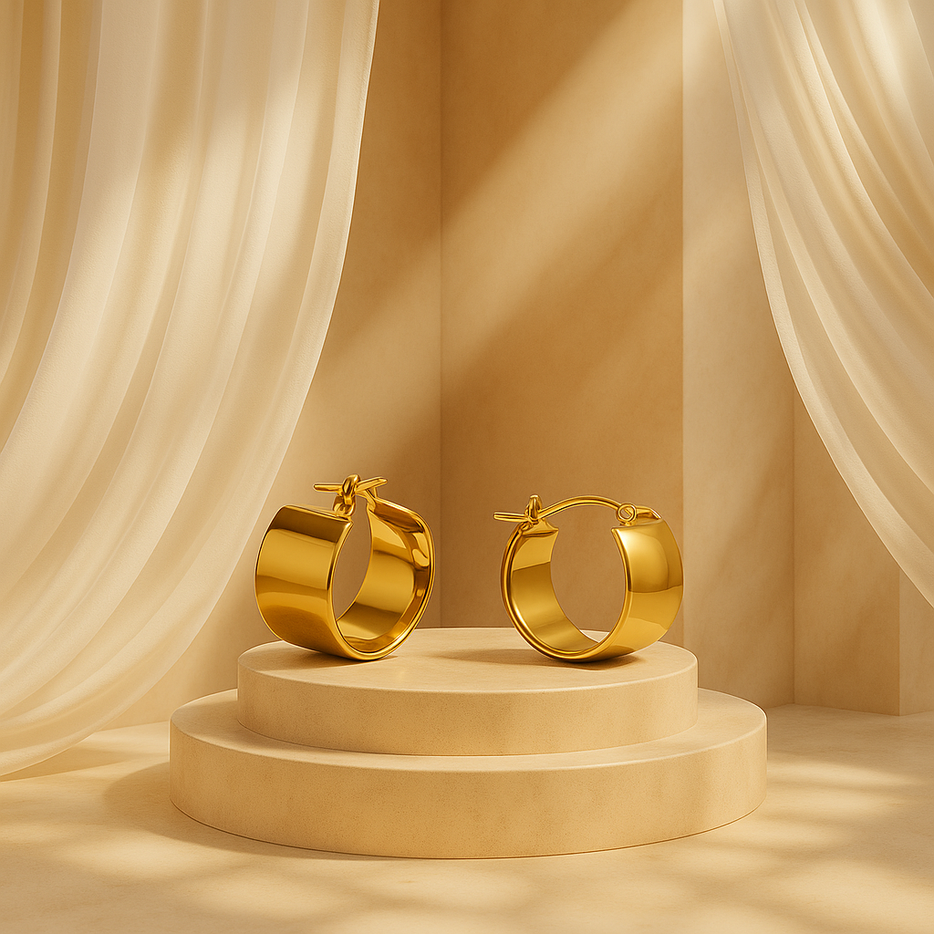 Sculpted Wide Hoops