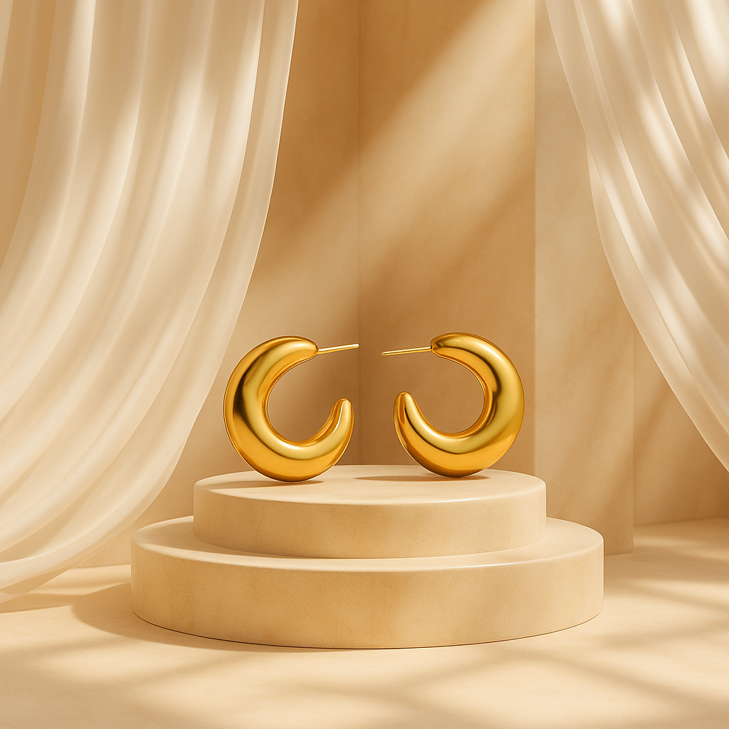 Bold Crescent Hoops