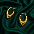 Sculpted Teardrop Hoops