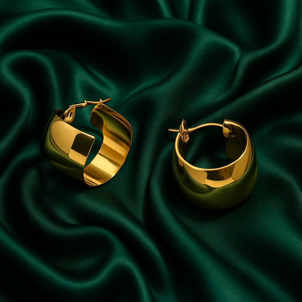 Sculpted Wide Hoops