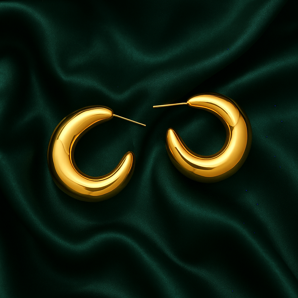 Bold Crescent Hoops